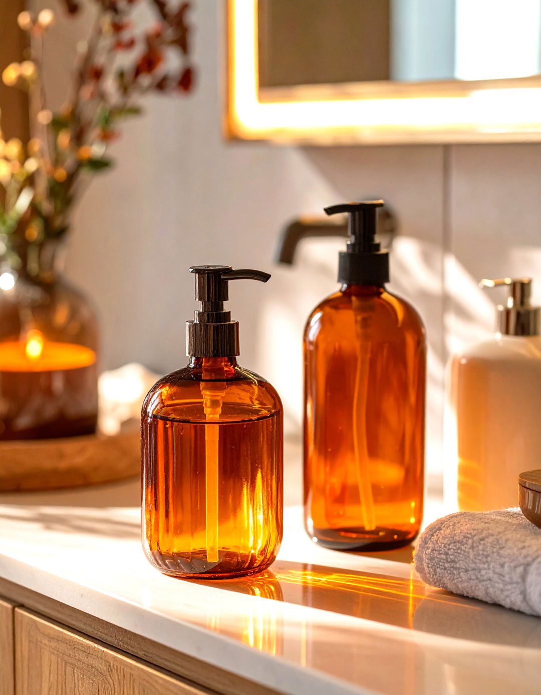 Amber Glass Bathroom Accessories - 30 bathroom accessories ideas