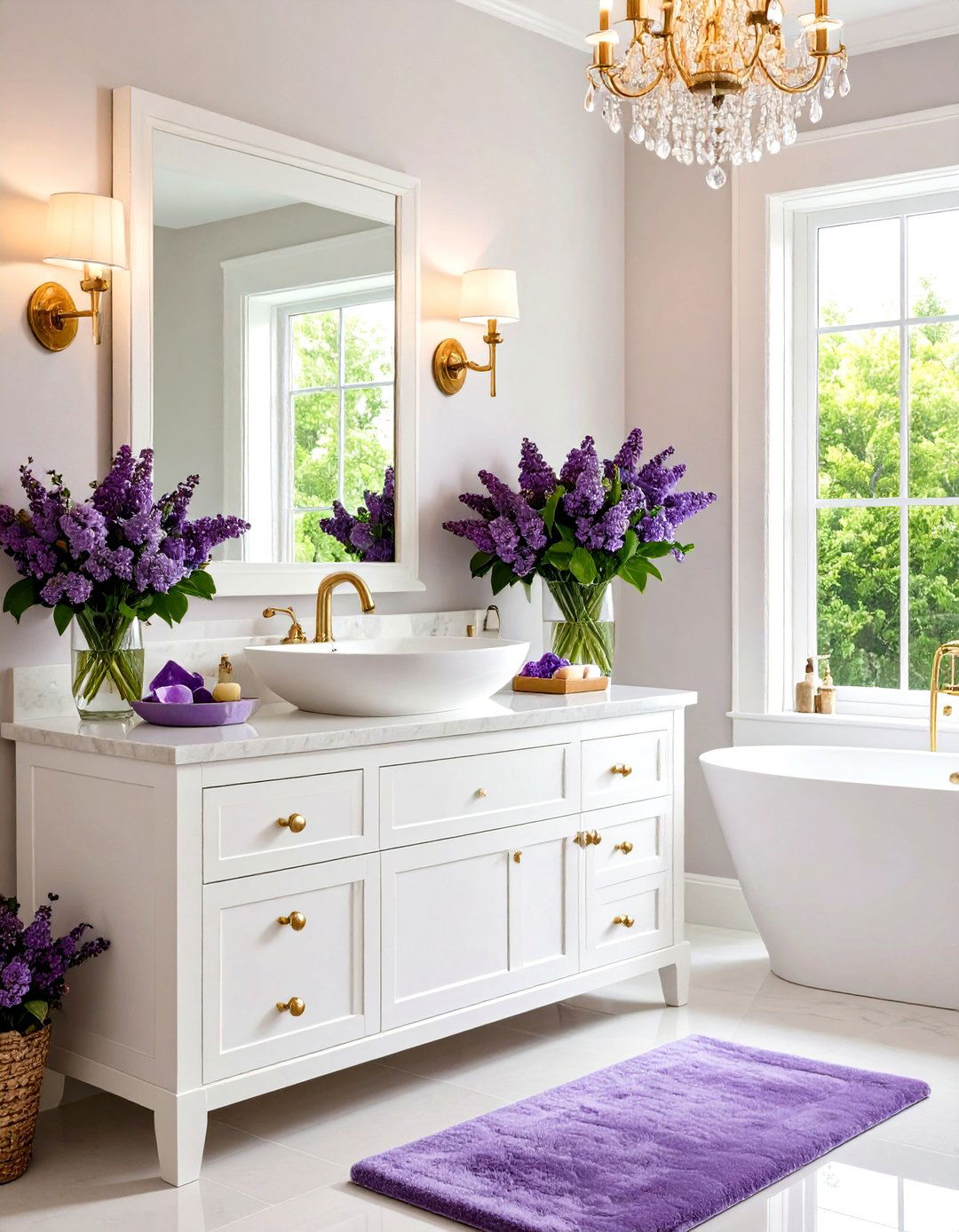 Amethyst Inspired Crystal Accents