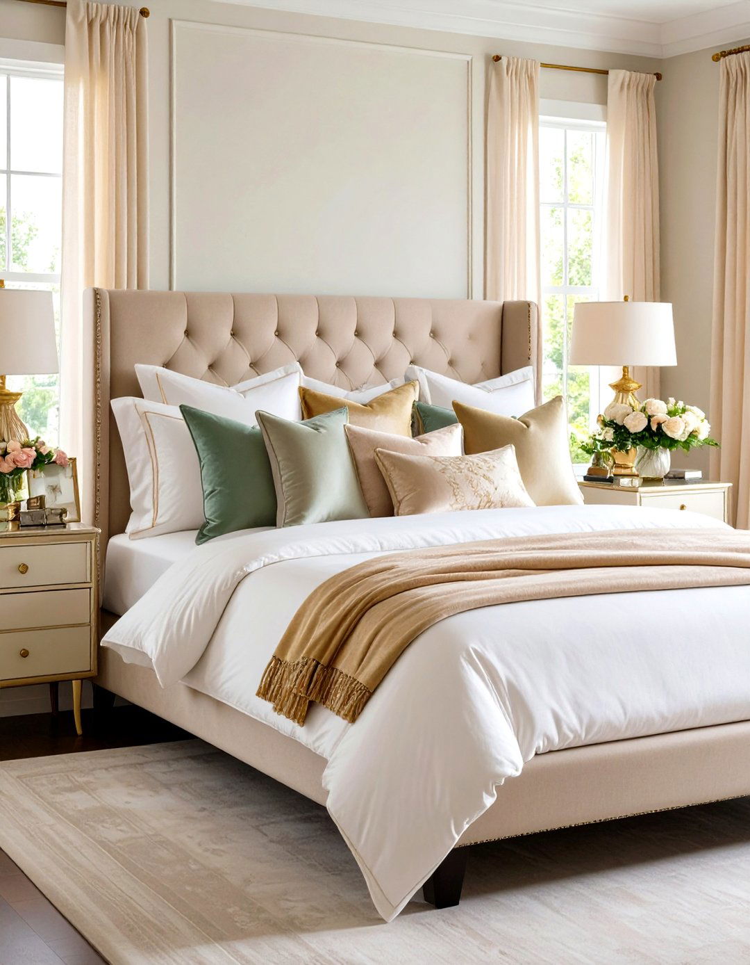 An Abundance of Throw Pillows and Cushions - 30 romantic bedroom ideas
