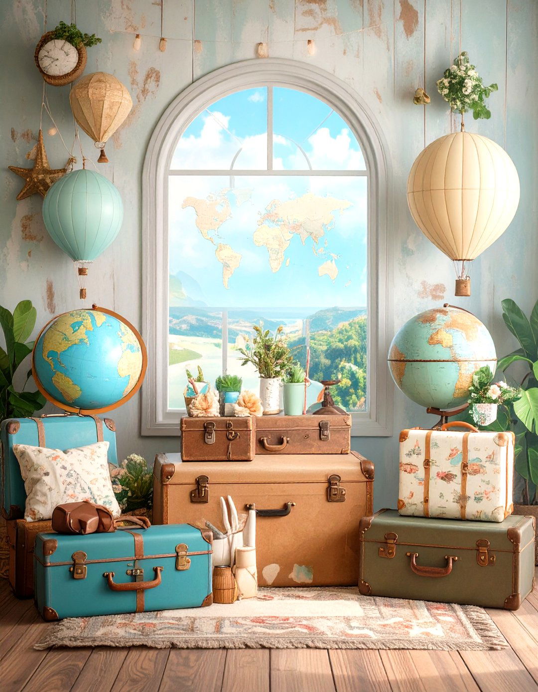 An Adventure Awaits Travel Baby Shower - 30 neutral baby shower ideas