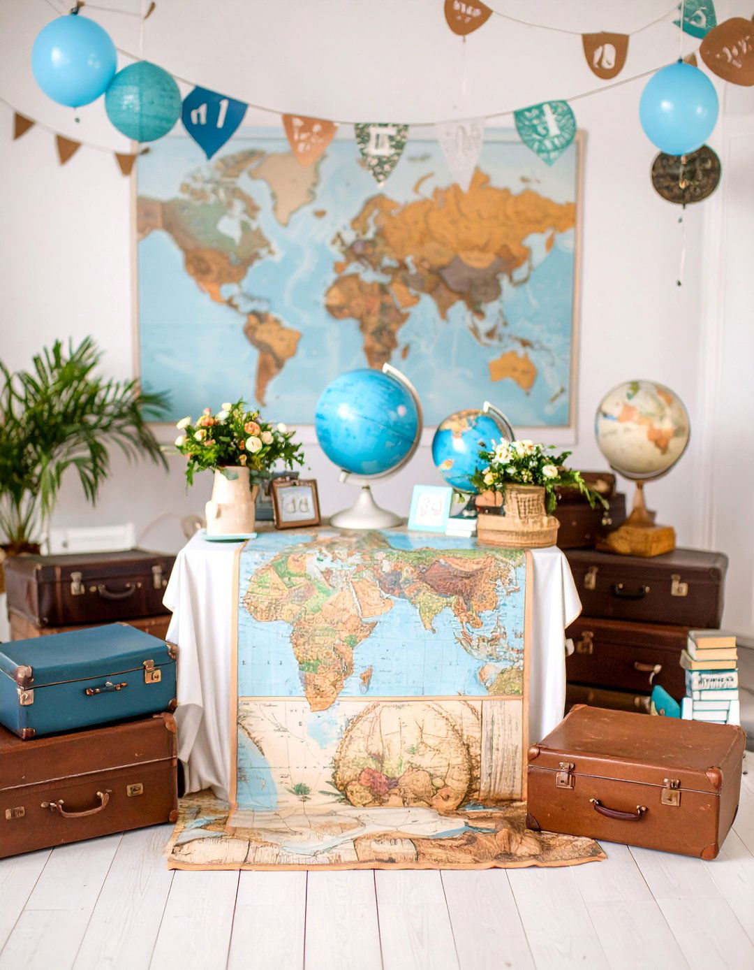 An Adventure Awaits Travel Theme - 30 baby girl baby shower ideas