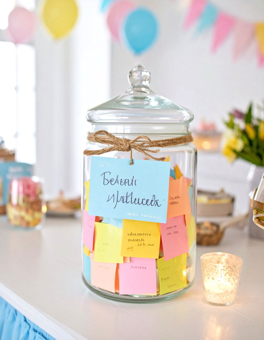 An Advice and Wishes Jar Guest Book - 30 baby shower guest book ideas