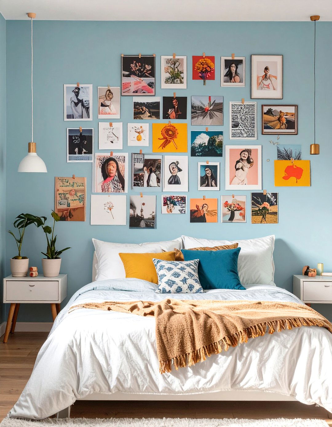 An Aesthetic Photo Collage Gallery Wall - 30 teenage girl room ideas