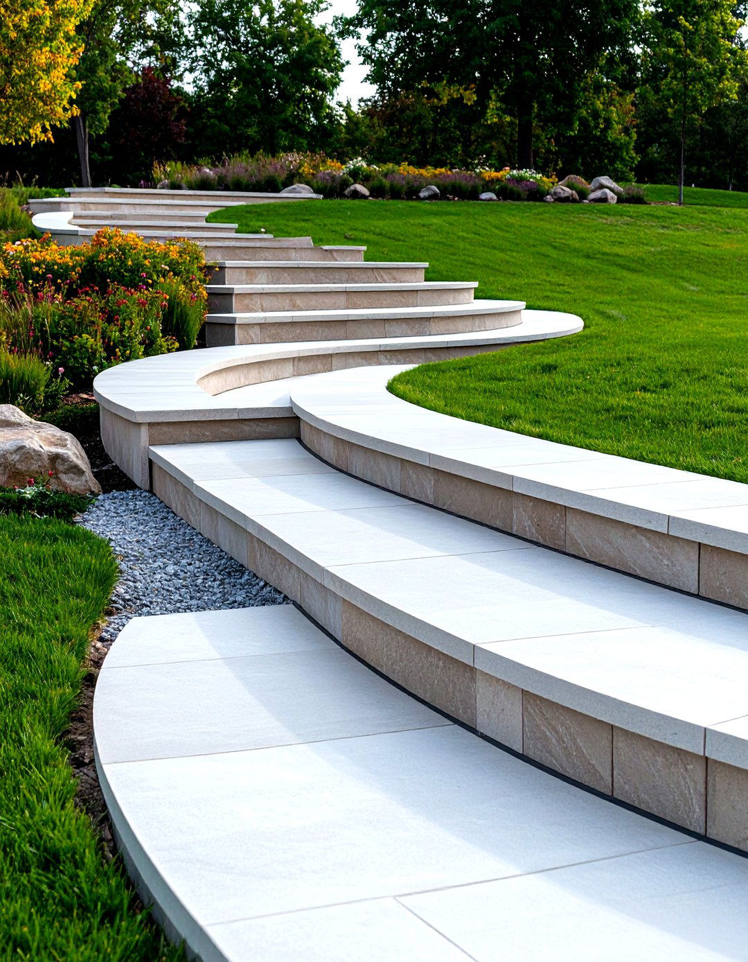 An Amphitheater Style Rock Seating - 30 landscaping ideas with rocks