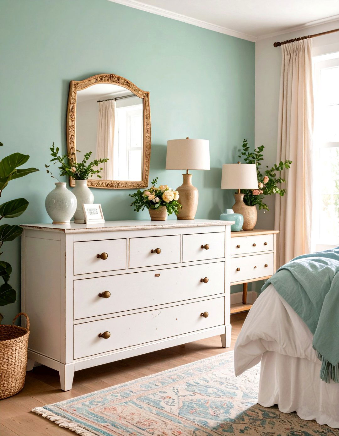 An Antique Inspired Dresser - 30 pottery barn bedroom ideas