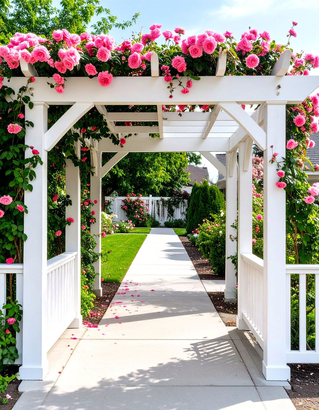An Arbor Entryway - 30 small front yard landscaping ideas