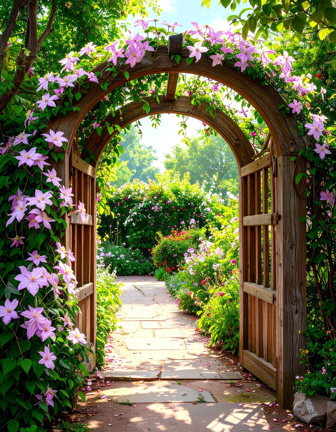 An Archway Entrance to a Shady Garden Corner - 30 shady garden corner ideas