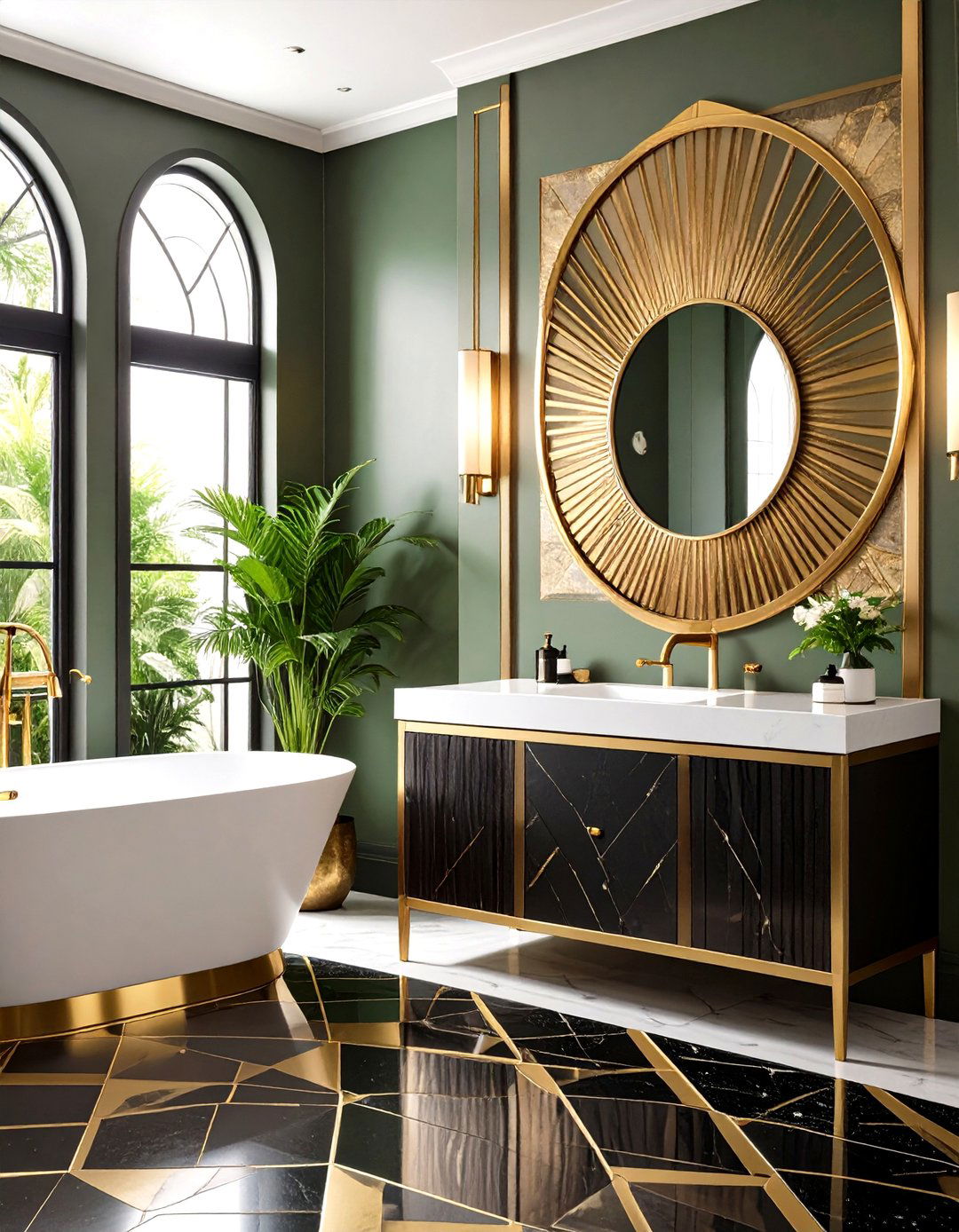 An Art Deco Glamour Guest Bathroom - 30 guest bathroom decor ideas