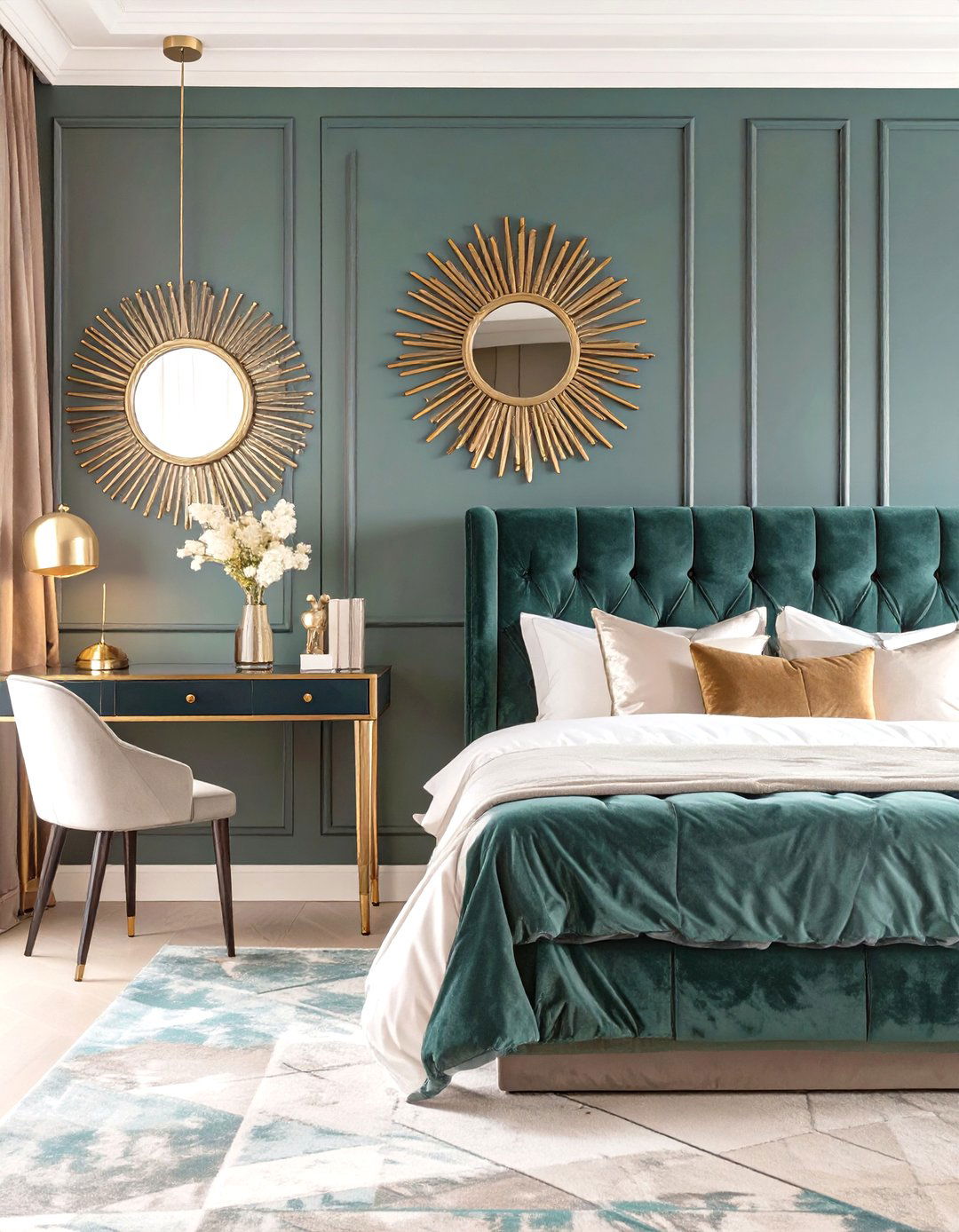 An Art Deco Inspired Bedroom Office - 30 guest bedroom office ideas