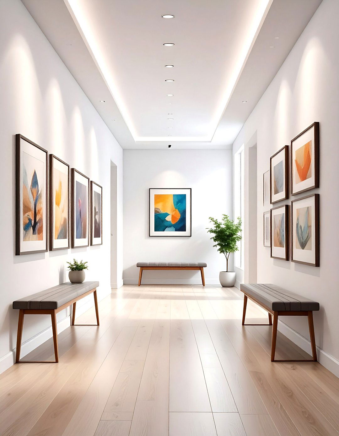 An Art Focused Gallery Entry Hallway - 30 entry hallway ideas
