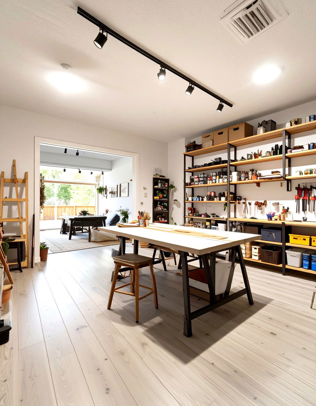 An Artistic and Creative Studio Space - 30 basement finishing ideas