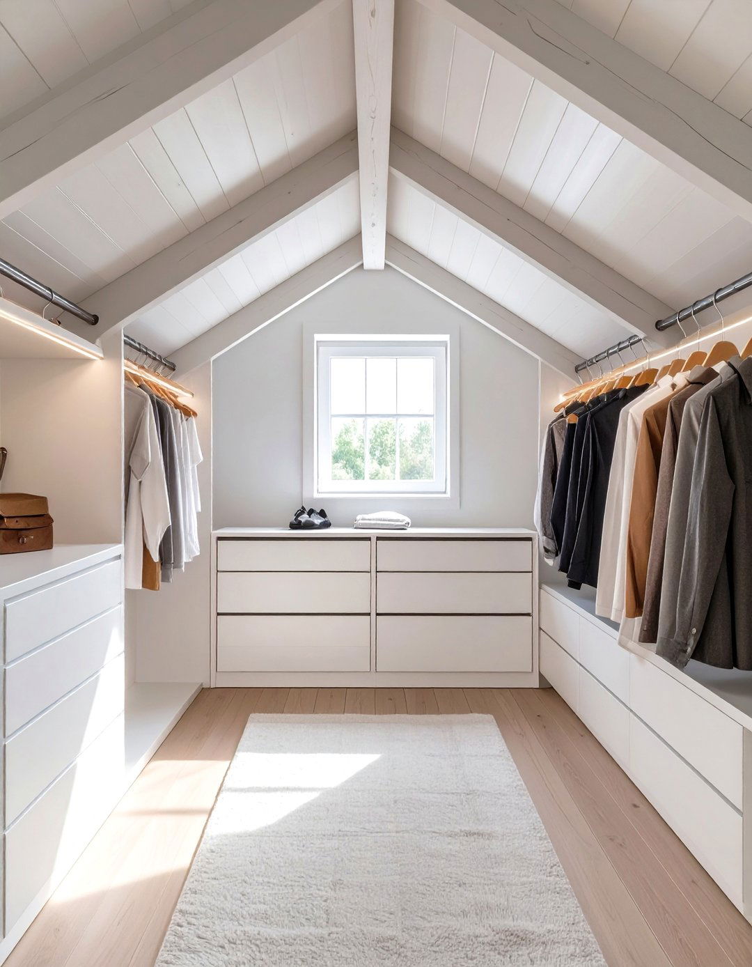 An Attic Closet with Slanted Ceilings - 30 closet layout ideas