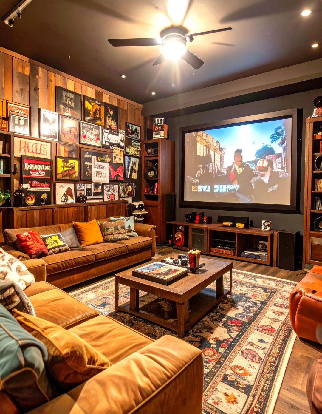 An Eclectic Collectors Cinema - 30 home theater room ideas