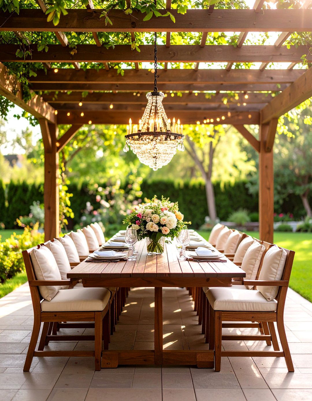 An Elegant Alfresco Dining Area - 30 how to design outdoor living spaces ideas
