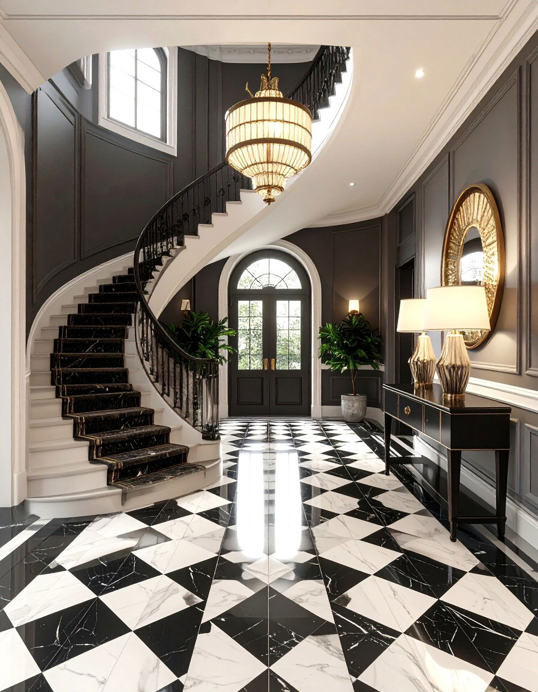 An Elegant Entryway Statement - 30 1930s interior design ideas