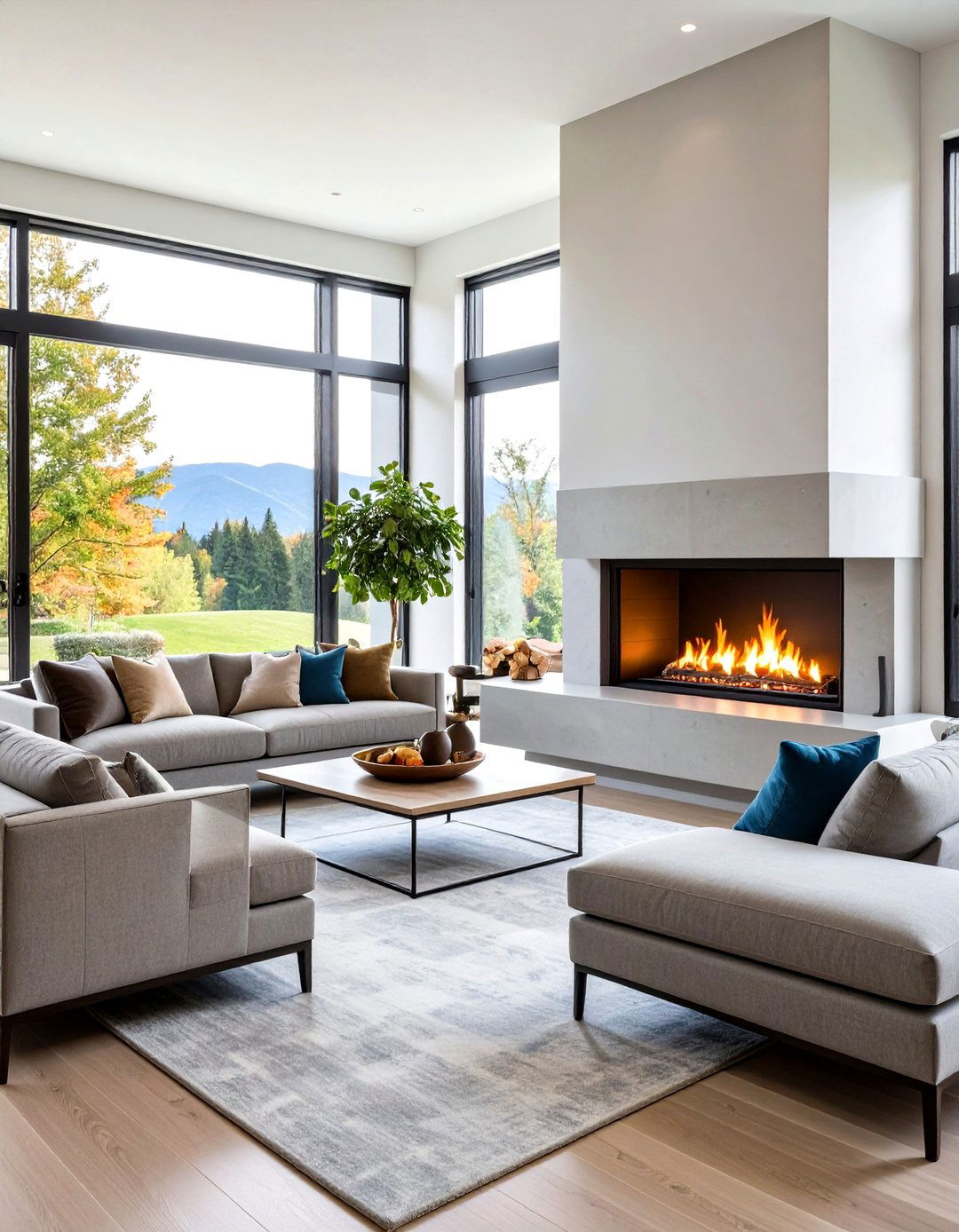 An Elevated Hearth Living Room Corner Fireplace - 30 living room corner fireplace ideas