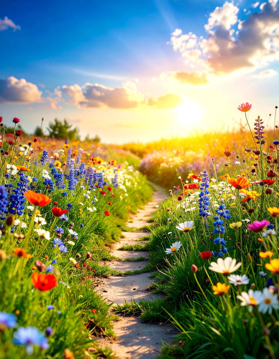 An Enchanting Wildflower Meadow Garden Pathway - 30 garden pathway ideas