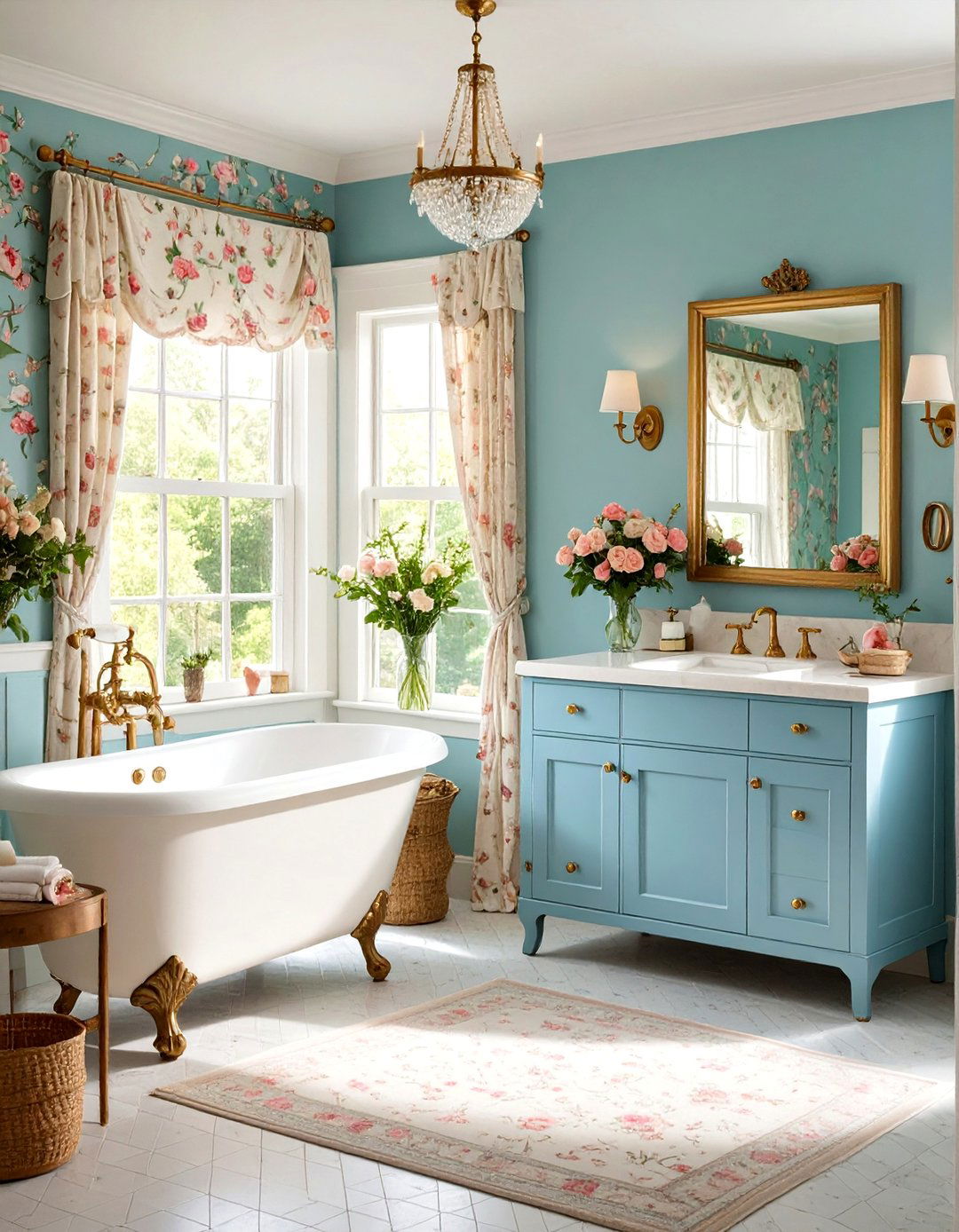 An English Countryside Guest Bathroom - 30 guest bathroom decor ideas