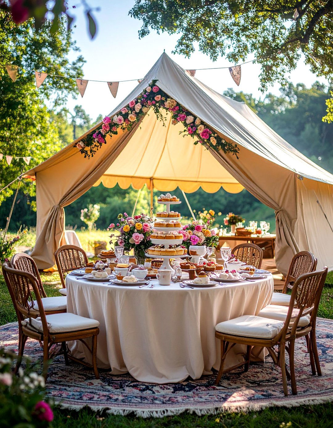 An English Garden Tea Party - 30 backyard camping ideas