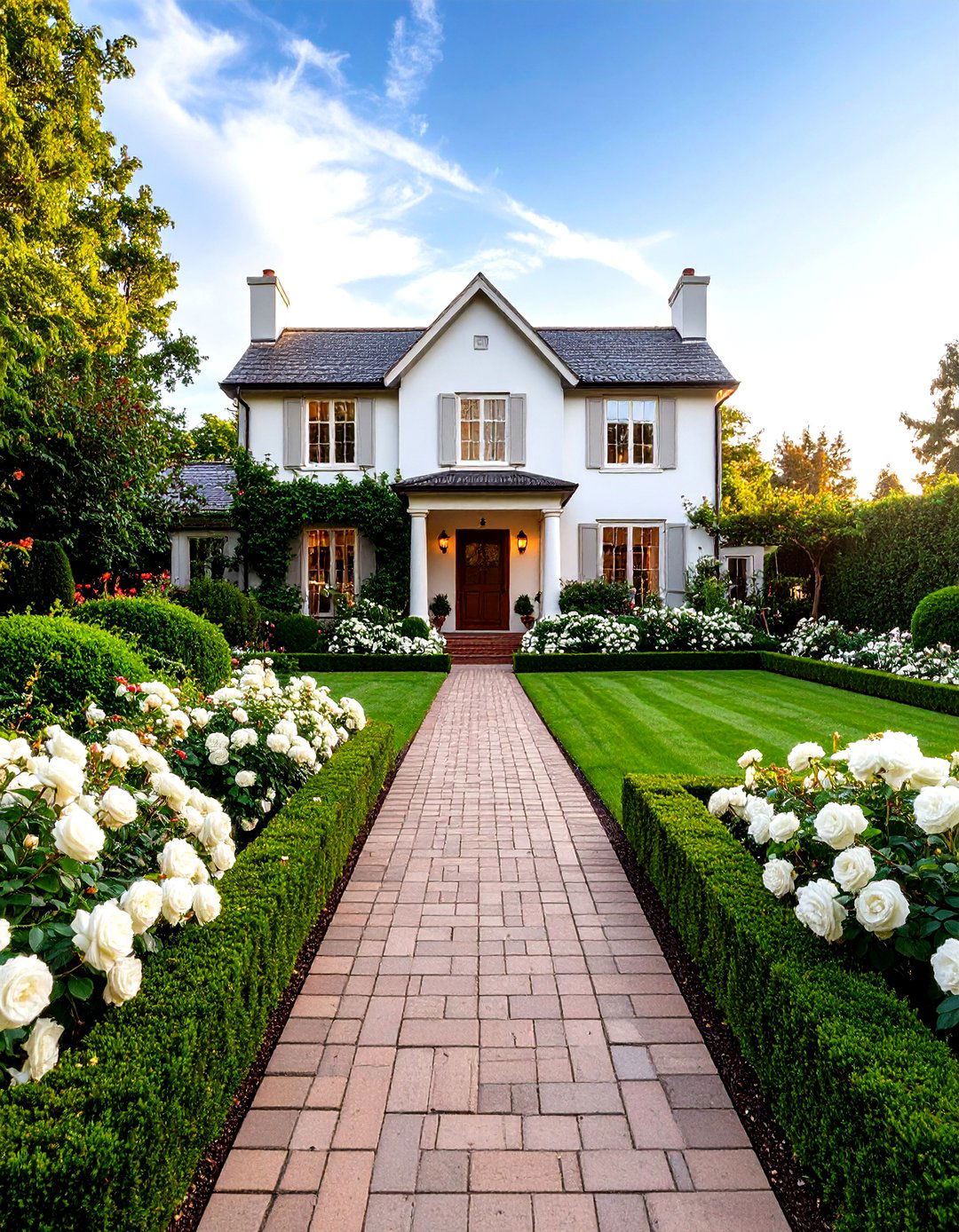 An English Inspired Formal Lawn - 30 front lawn landscaping ideas