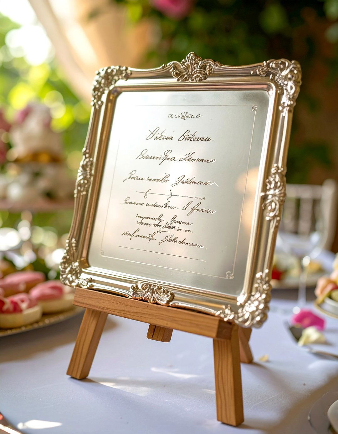 An Engraved Serving Tray Guest Book - 30 baby shower guest book ideas