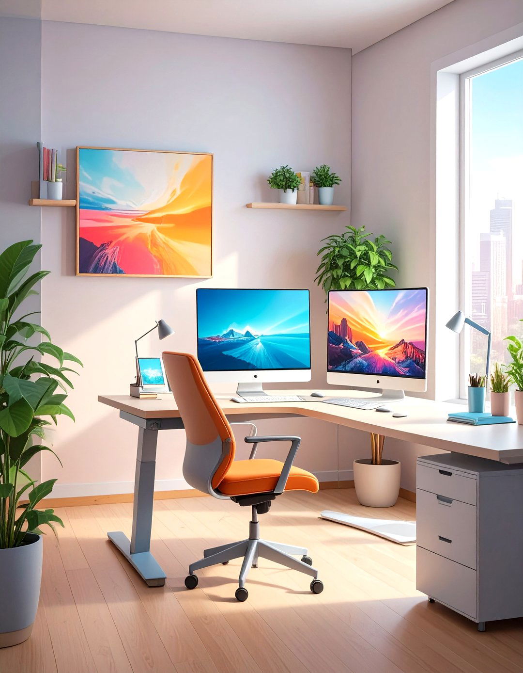 An Ergonomic Desk Design - 30 office desk organization ideas