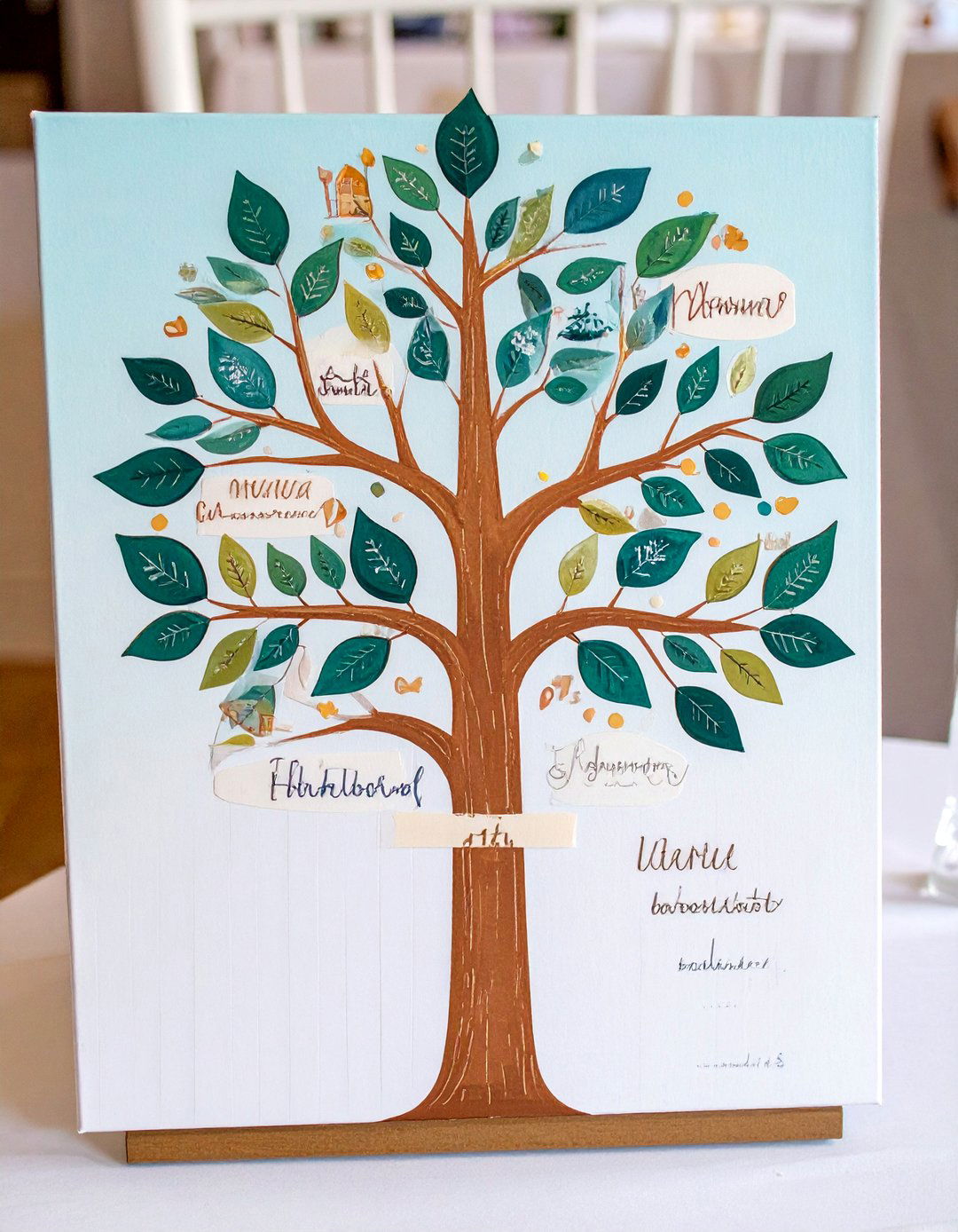 An Illustrated Family Tree Guest Book - 30 baby shower guest book ideas