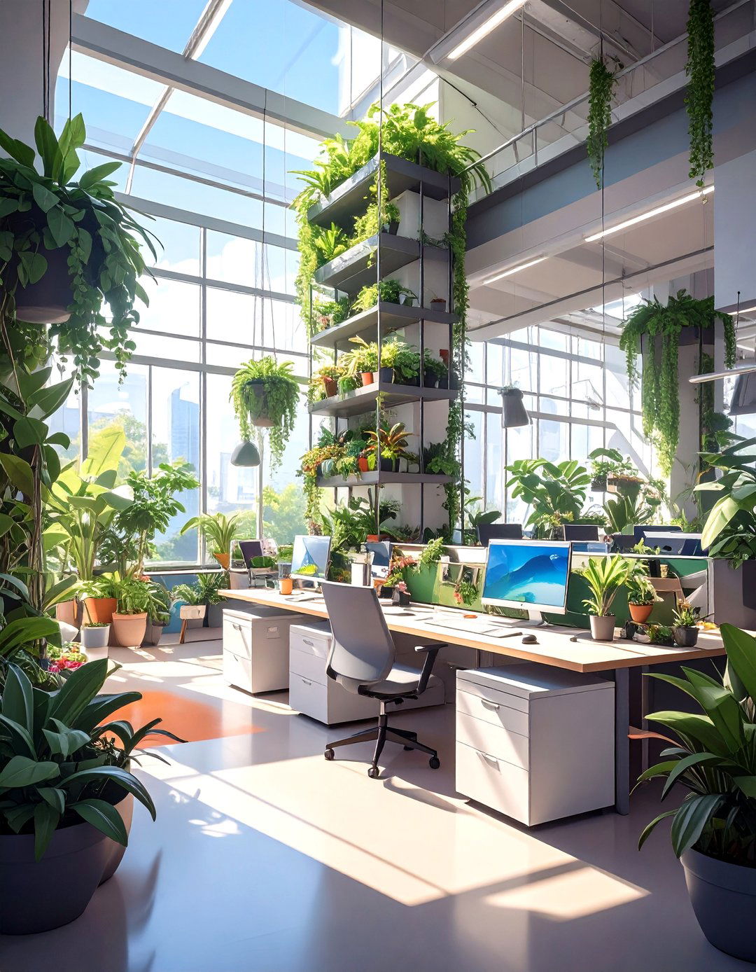 An Indoor Garden Cubicle - 30 office cubicle decor ideas