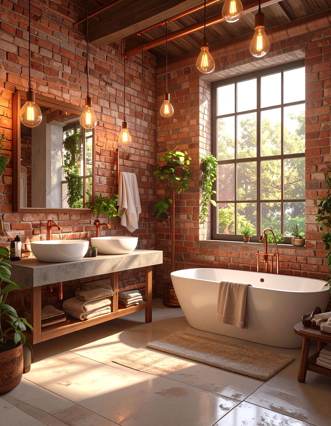 An Industrial Chic Bathroom Design - 30 master bathroom layout ideas
