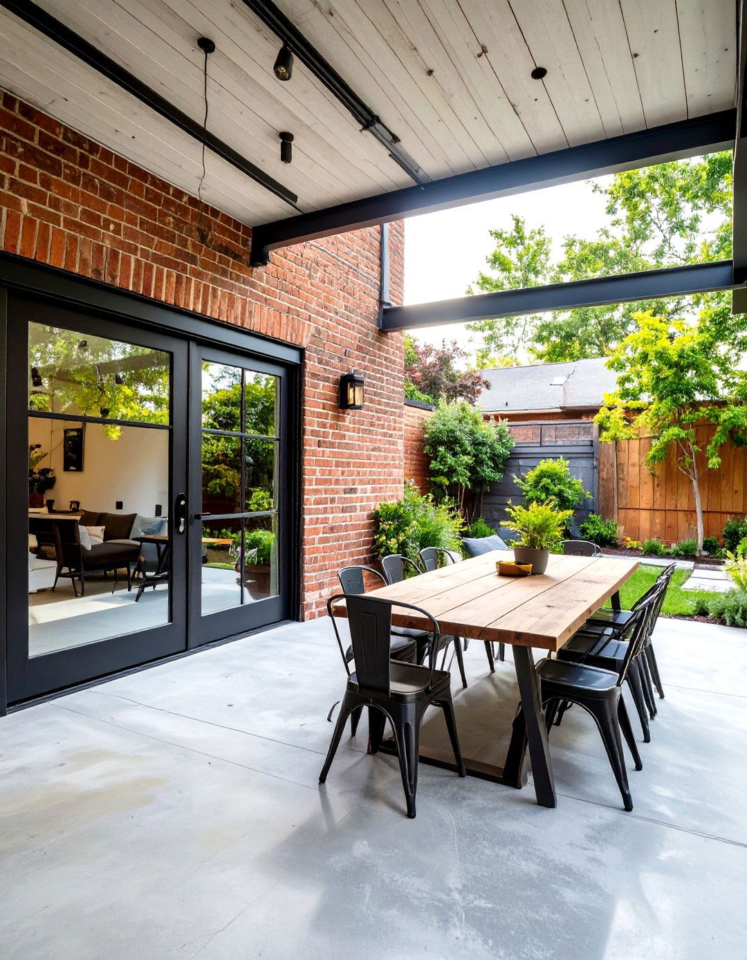 An Industrial Chic Patio Space - 30 backyard patio enclosure ideas