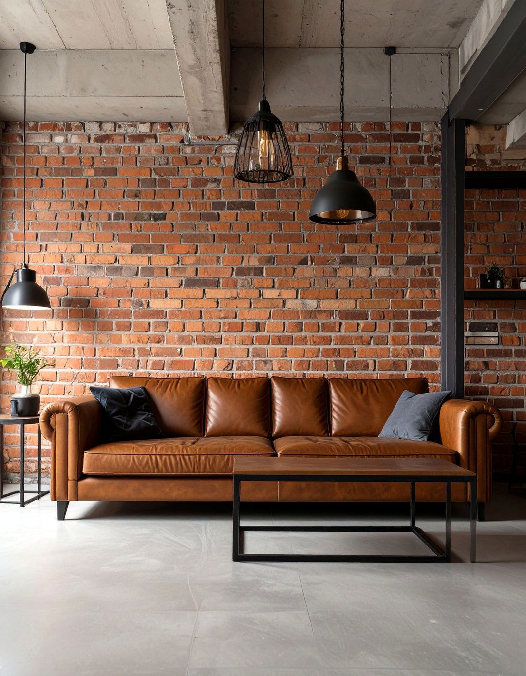 An Industrial Loft Brown Sofa Living Room - 30 brown sofa living room ideas