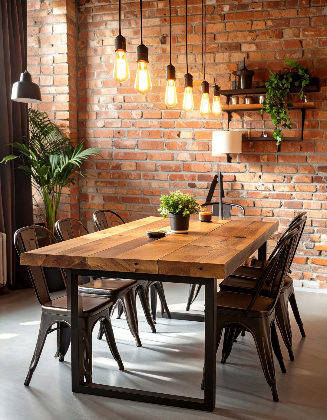 An Industrial Loft Dining Space - 30 apartment dining room ideas