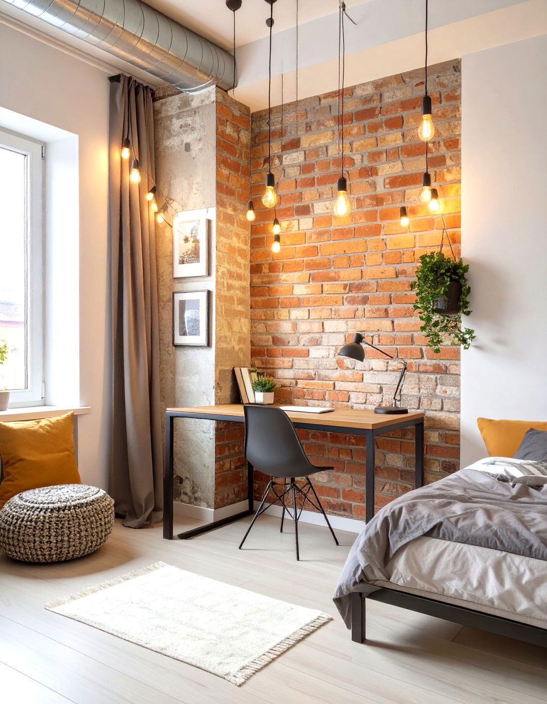 An Industrial Loft Dorm Room - 30 dorm room decorating ideas