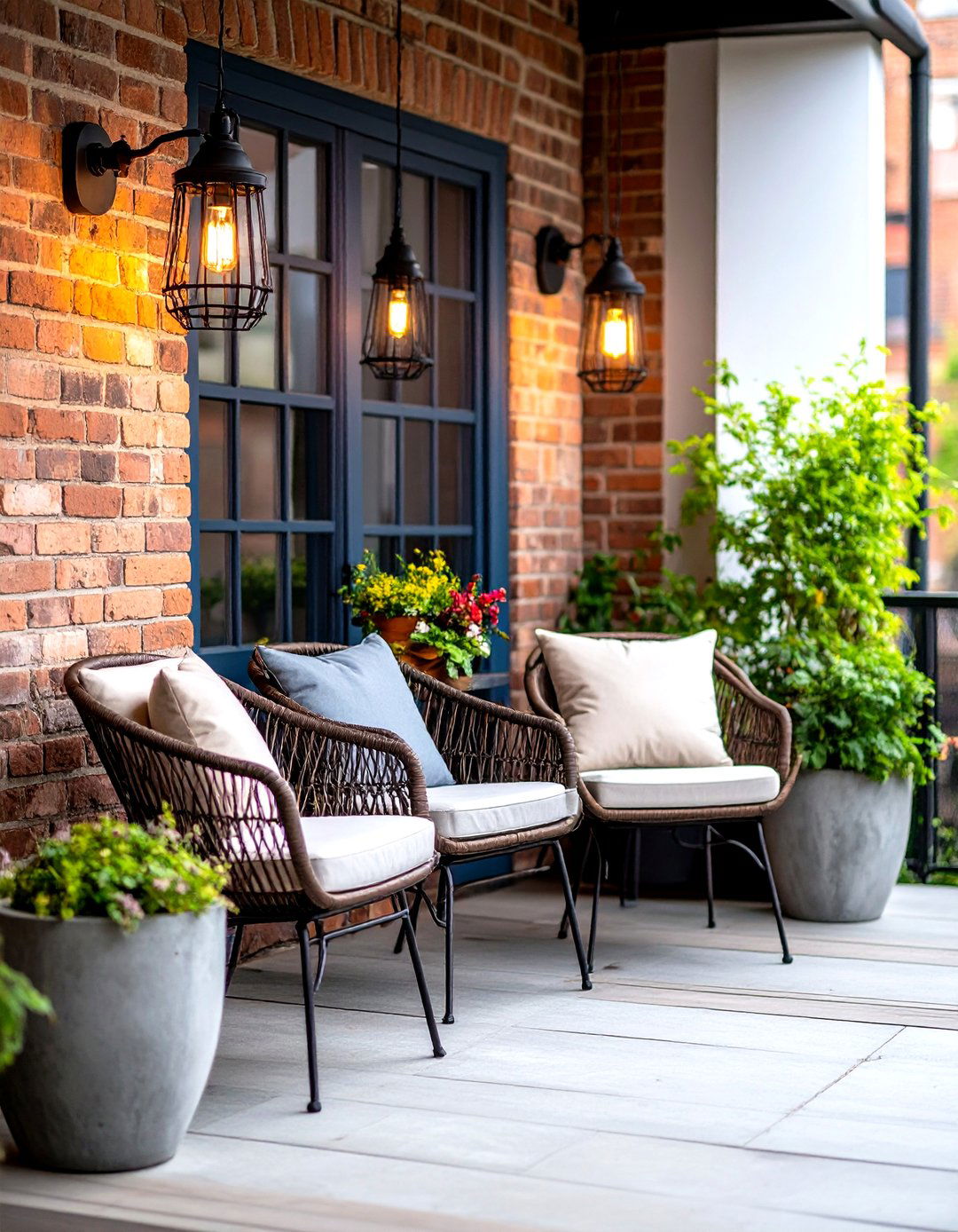 An Industrial Loft Porch - 30 front porch decorating ideas