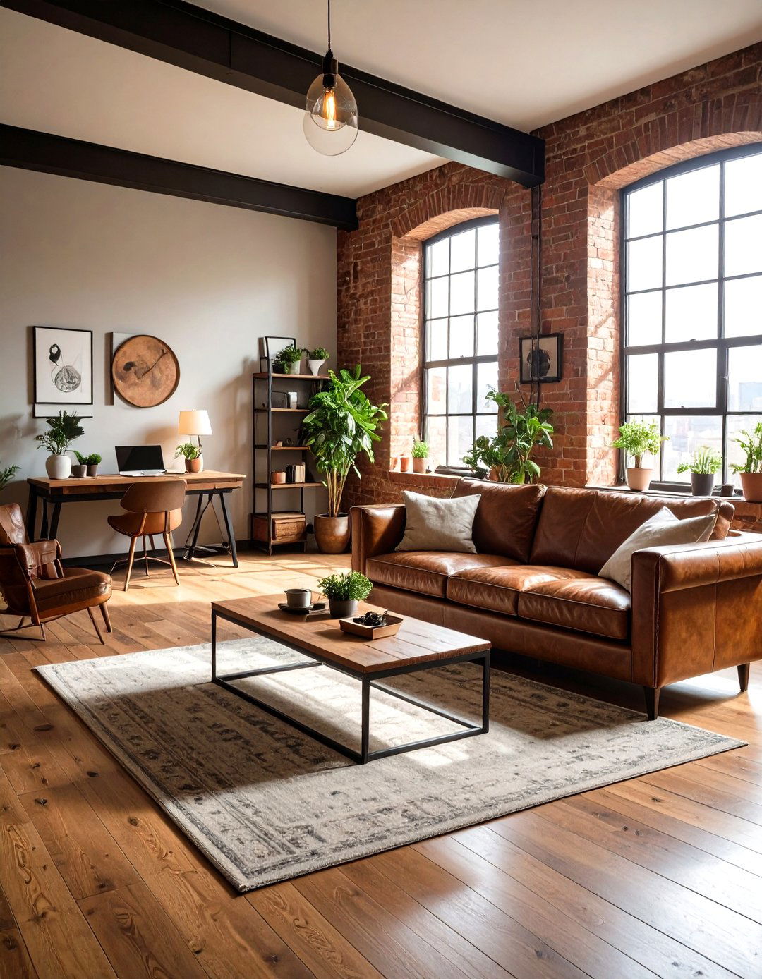 An Industrial Loft Style Living Room - 30 l shaped living room ideas