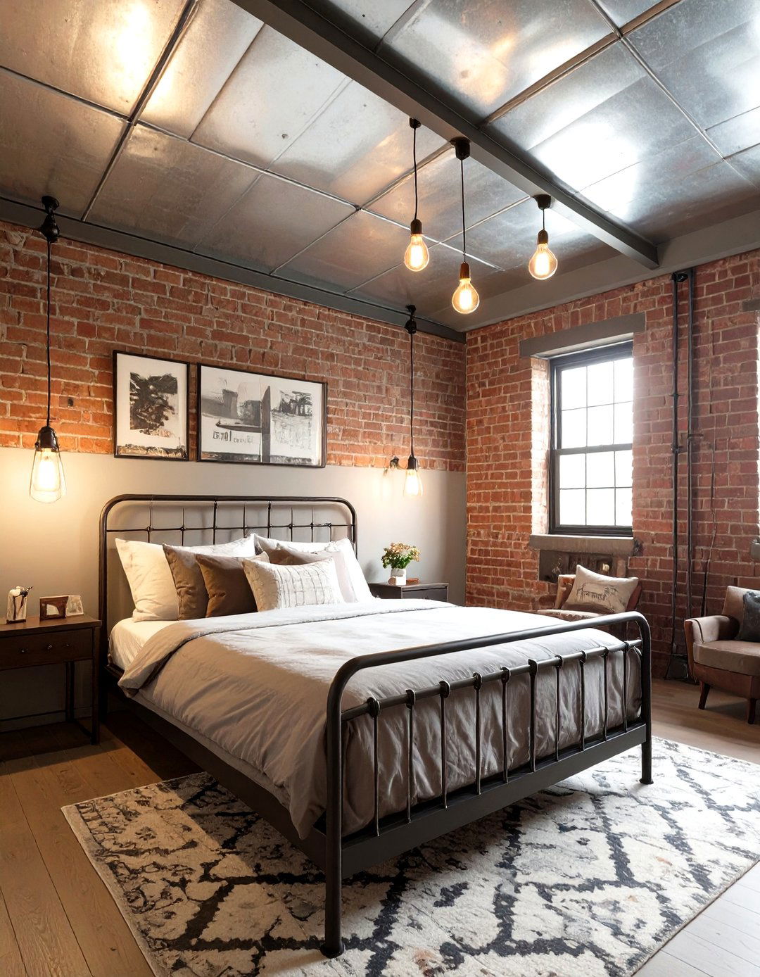 An Industrial Tin Tile Bedroom Ceiling - 30 master bedroom tray ceiling ideas