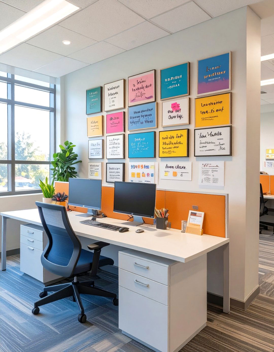 An Inspirational Quote Haven - 30 office cubicle decor ideas