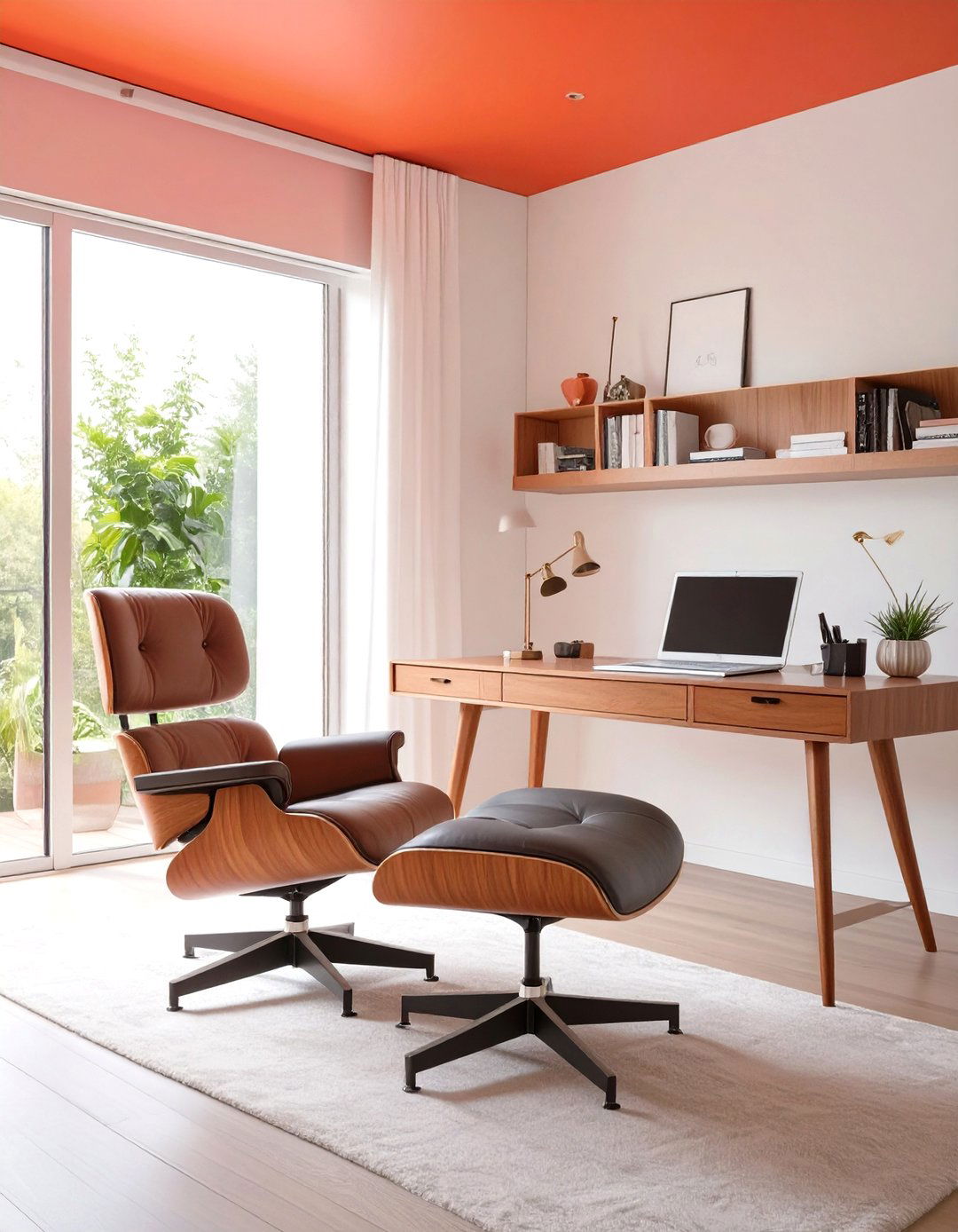 An Office with an Eames Lounge Chair - 30 mcm interior design ideas