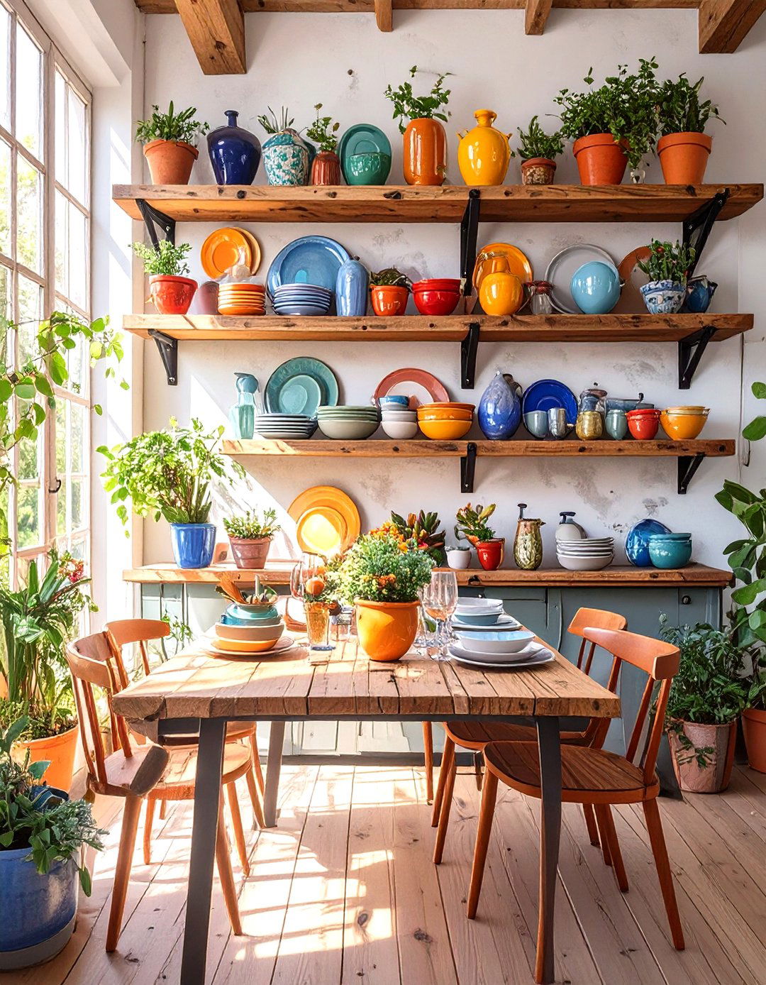 An Open Shelving Dining Room System - 30 dining room storage ideas