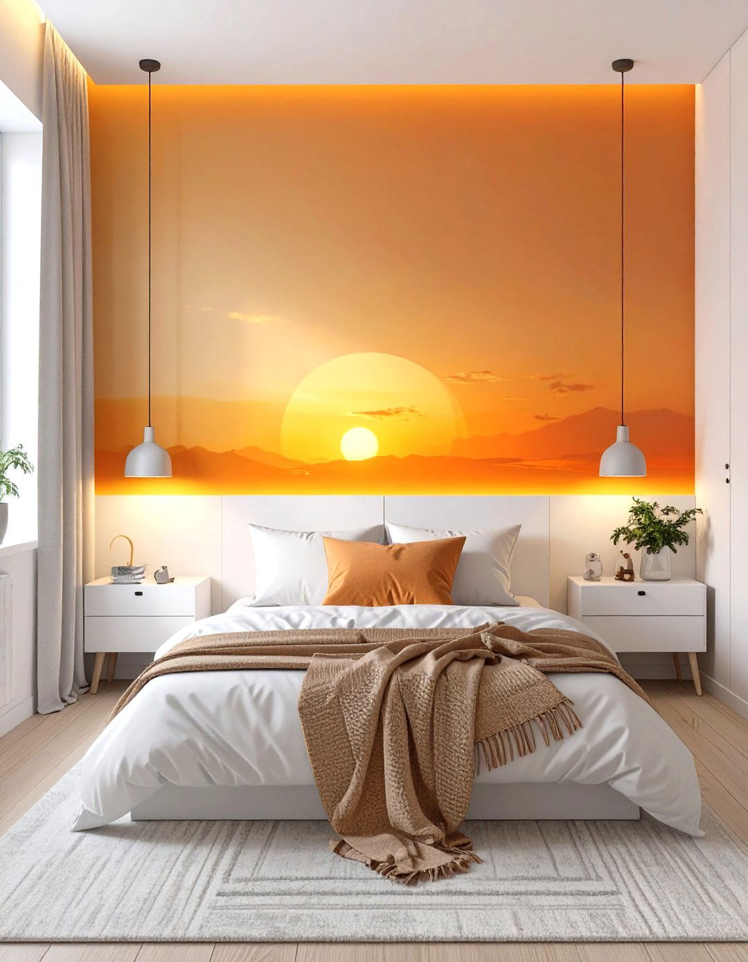 An Orange Ombre Sunset Bedroom - 30 boys bedroom paint ideas