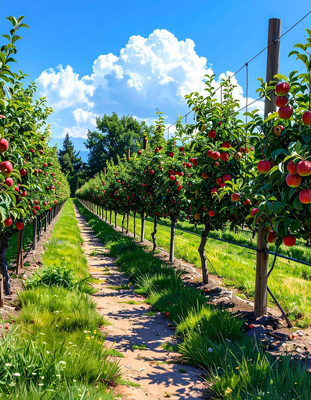 An Orchard of Espaliered Fruit Trees - 30 backyard privacy ideas