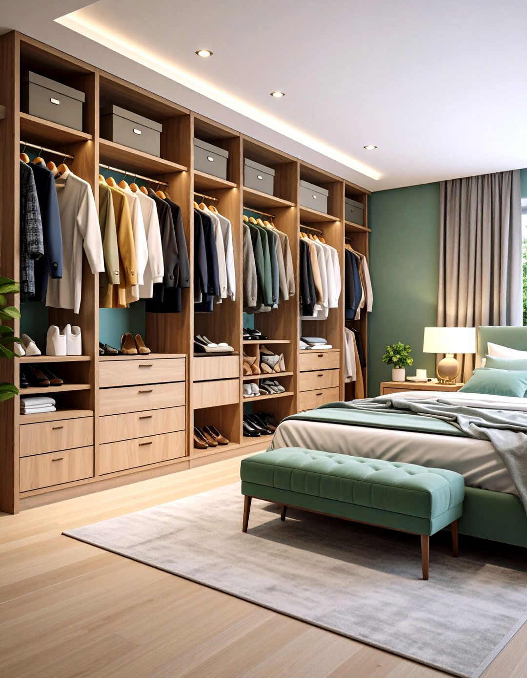 An Organized Bedroom Closet - 30 relaxing bedroom ideas