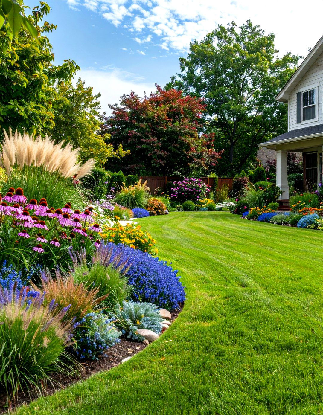 An Ornamental Grass Prairie Lawn - 30 front lawn landscaping ideas