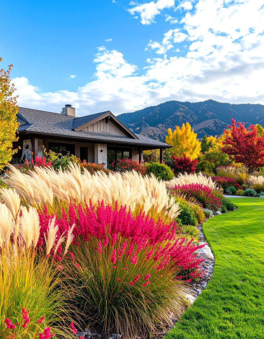 An Ornamental Grass Prairie - 30 inexpensive desert landscaping ideas