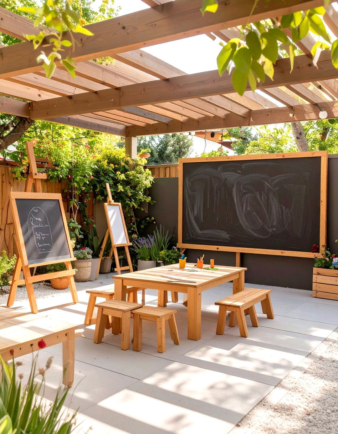 An Outdoor Art Studio - 30 kids backyard ideas