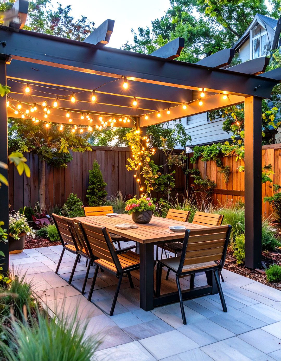 An Outdoor Dining Nook - 30 small backyard ideas no grass