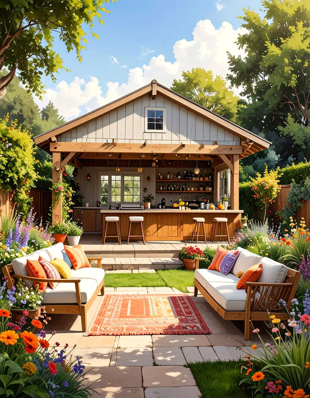 An Outdoor Entertainment Pavilion - 30 ai she shed design ideas