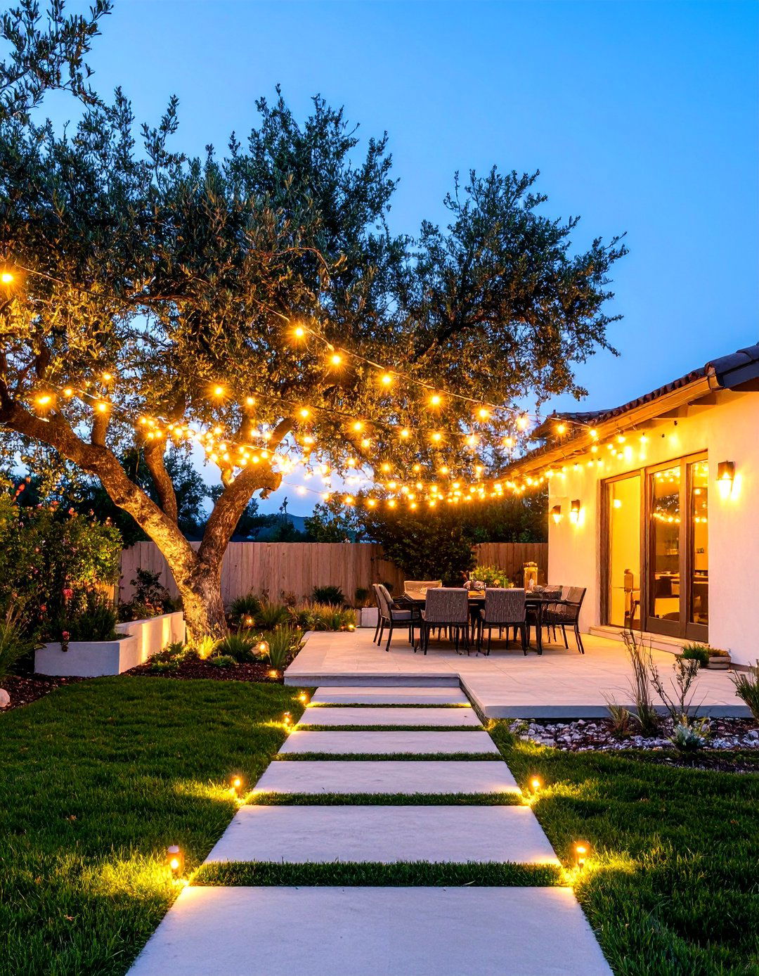 An Outdoor Lighting Scheme with Layers - 30 outdoor space ideas