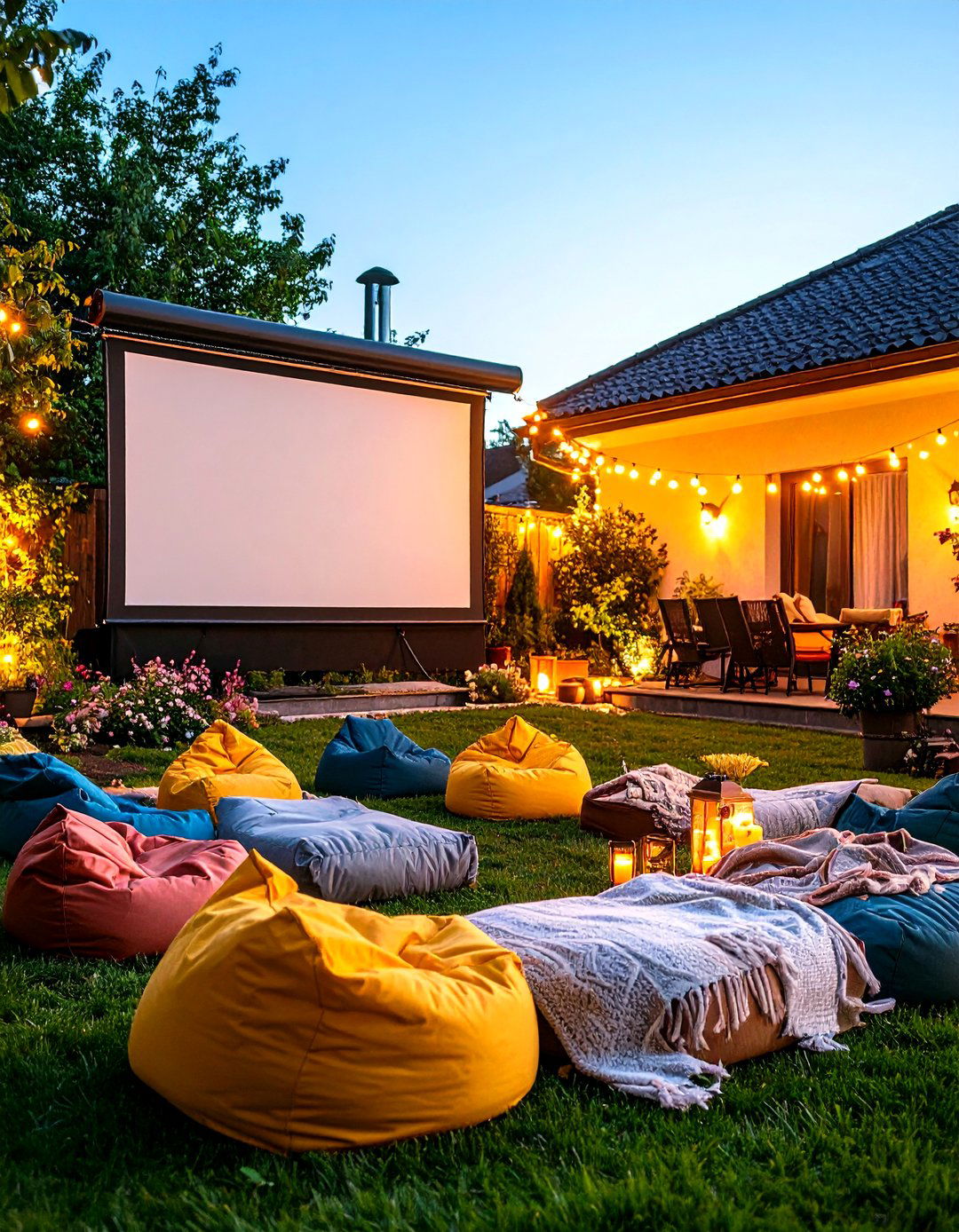 An Outdoor Movie Theater Setup - 30 outdoor space ideas