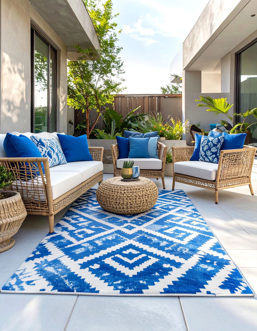 An Outdoor Rug for Your Patio - 30 simple patio ideas